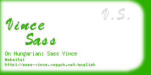 vince sass business card